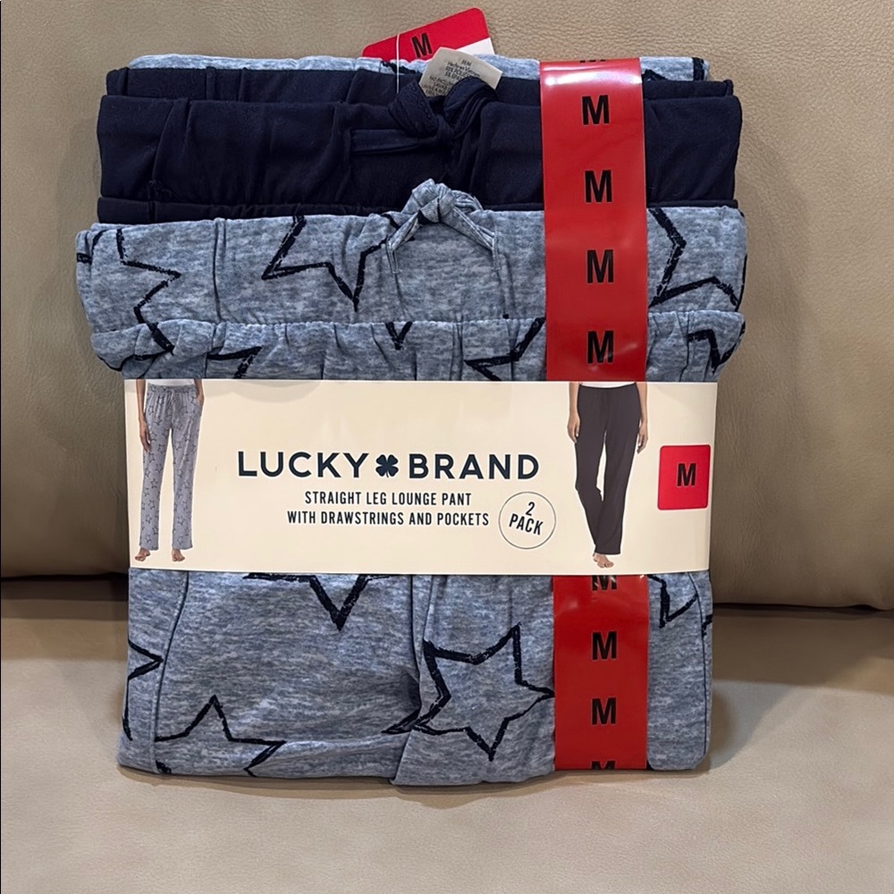 Lucky Brand Blue and Gray Lounge Pants